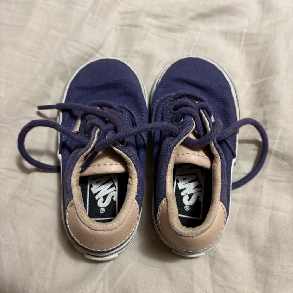 Vans Blue and Cream Sneakers Classic Canvas Style